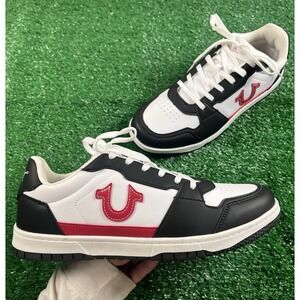 True Religion Arthur Court SZ 11 Men's Sneakers in Black White & Red NWOB Shoes
